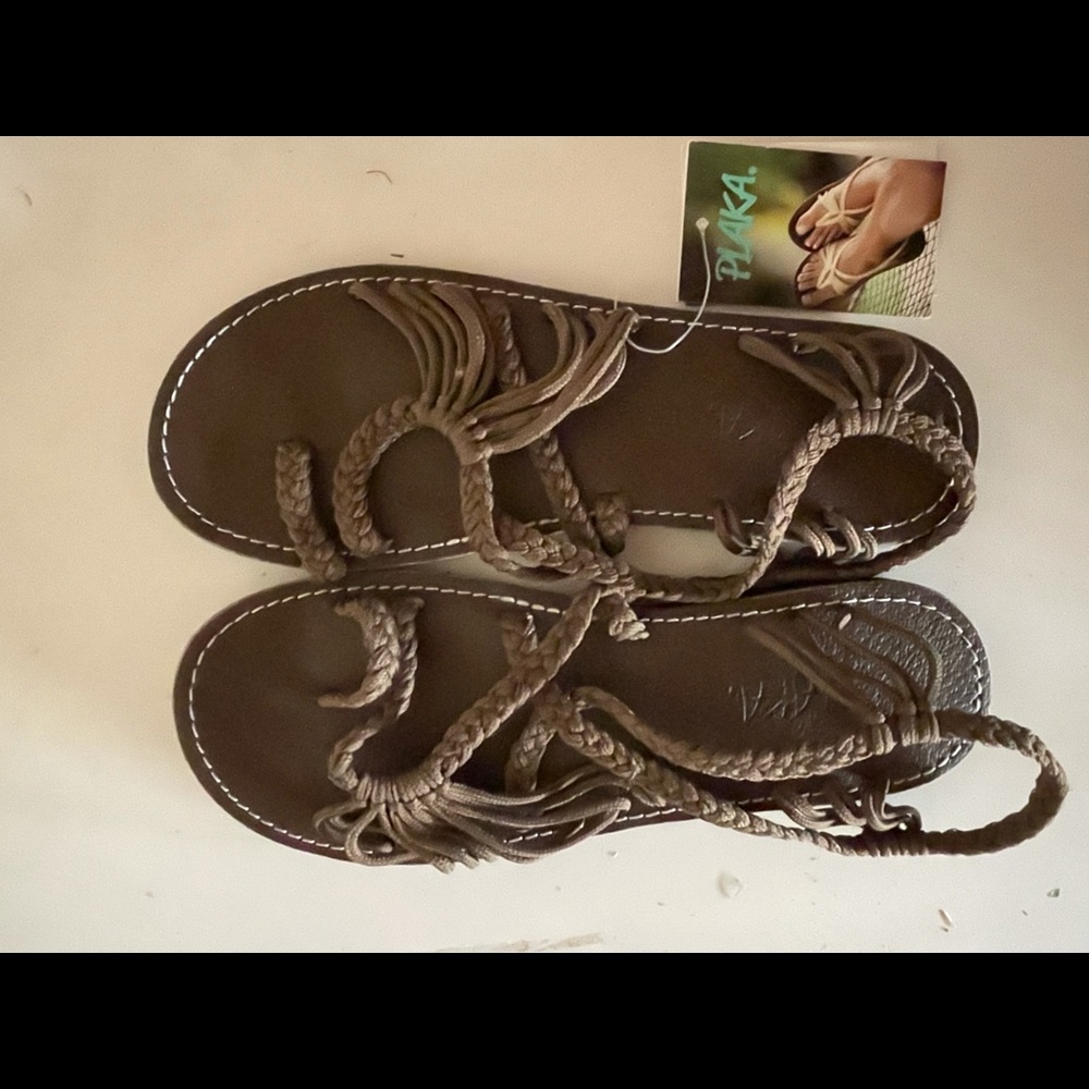 Brown rope Sandals - Size 8